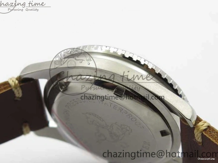 0214 Practical Vintage Seamaster 300 No Date T SS B12 Black Dial On Brown Leather Strap A2836 (Free Nylon Strap) 7910